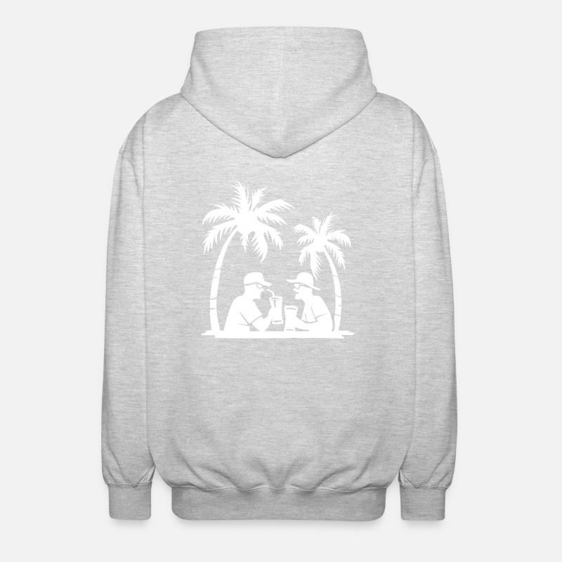 Vacances Crew Party Plage - Veste à capuche unisexe - gris clair chiné
