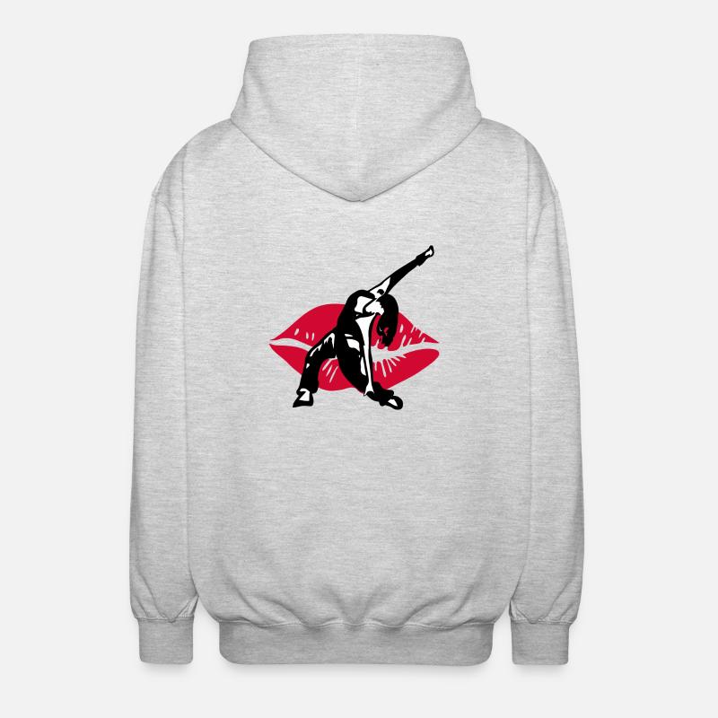 DanceLipps - Unisex Kapuzenjacke - Hellgrau meliert