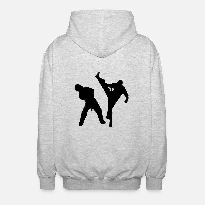 Axe Kick - Unisex Kapuzenjacke - Hellgrau meliert