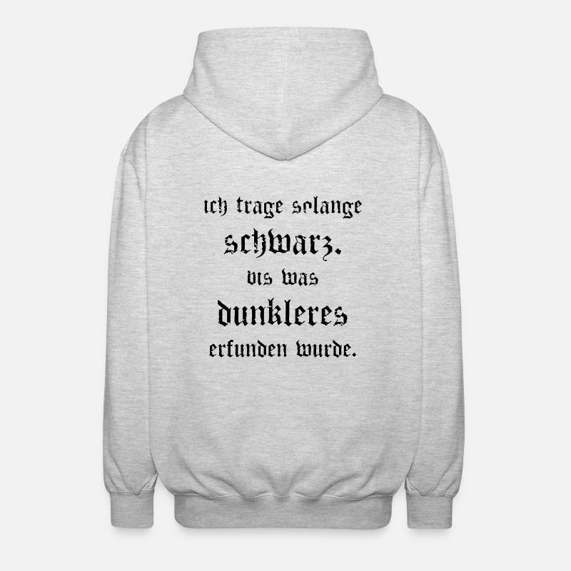 Schwarz - Unisex Kapuzenjacke - Hellgrau meliert