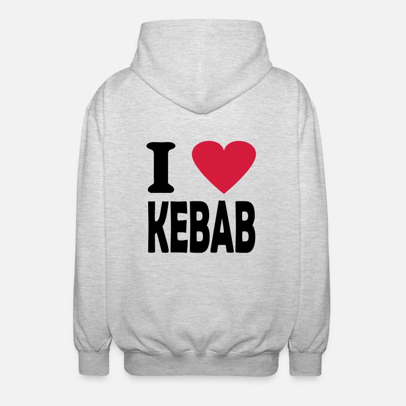 kebab - Unisex-hettejakke - lysgrå melert