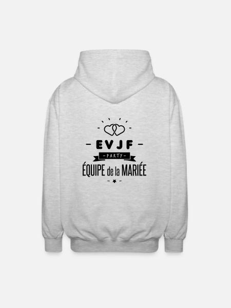 EVJF party - Veste à capuche unisexe - gris clair chiné
