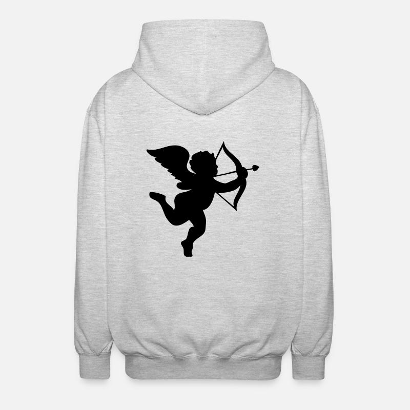 Amor Engel - Unisex Kapuzenjacke - Hellgrau meliert