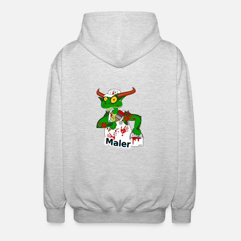 Maler - Unisex Kapuzenjacke - Hellgrau meliert