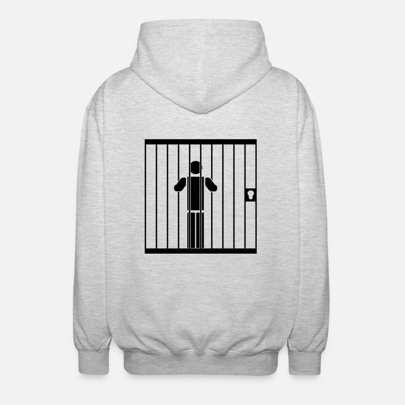 In Prison - Unisex Kapuzenjacke - Hellgrau meliert