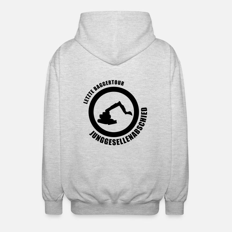 baggertour junggesellenabschied - Veste à capuche unisexe - gris clair chiné