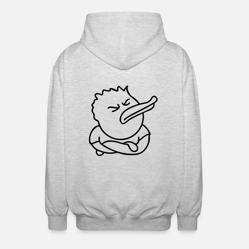 Offended Duck - Unisex Kapuzenjacke - Hellgrau meliert