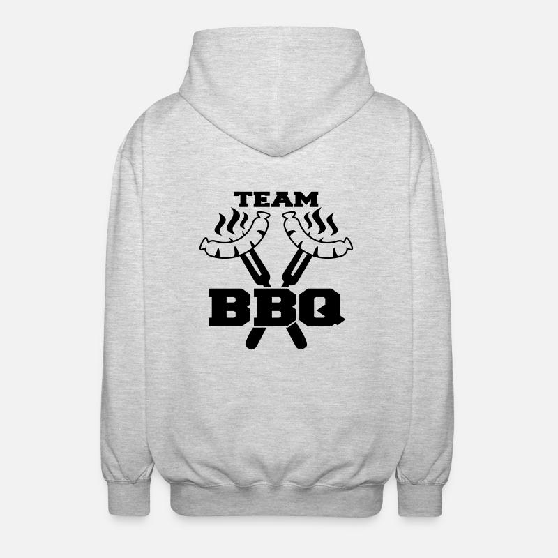 Team BBQ Logo - Veste à capuche unisexe - gris clair chiné