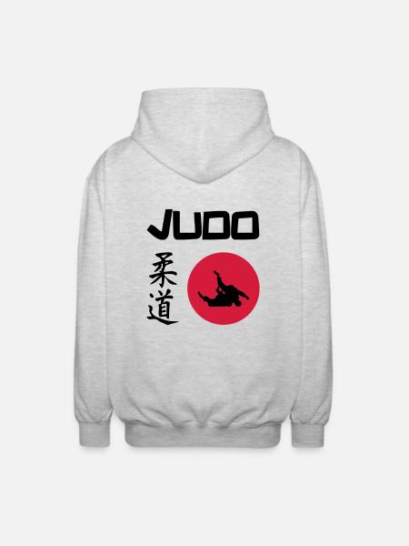 Judo - Unisex Kapuzenjacke - Hellgrau meliert