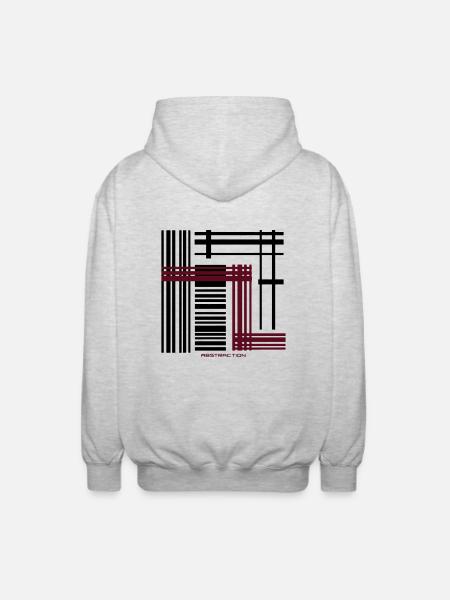 Abstraction - Unisex Hooded Jacket - light heather grey