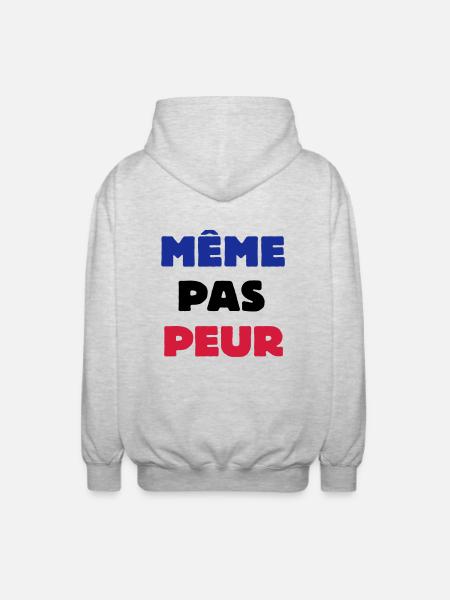 Même pas Peur - Veste à capuche unisexe - gris clair chiné