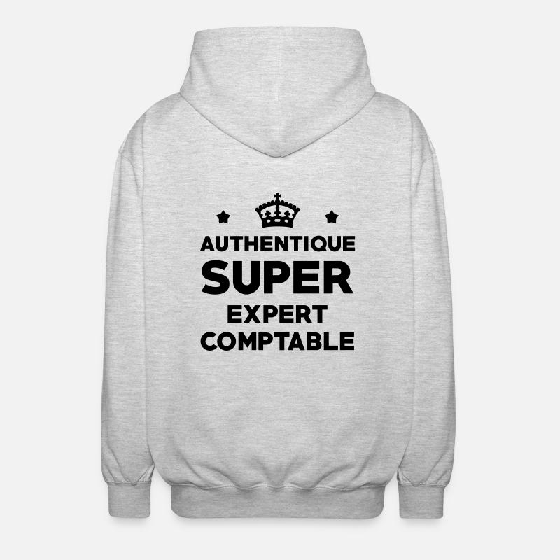 Expert Comptable / Comptabilité / Comptable / - Veste à capuche unisexe - gris clair chiné