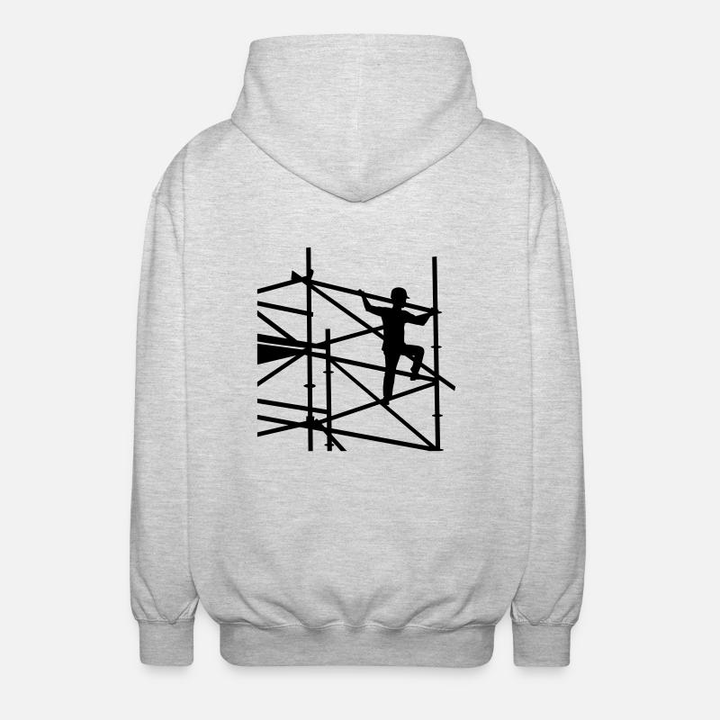 Gerüstbauer - Unisex Kapuzenjacke - Hellgrau meliert