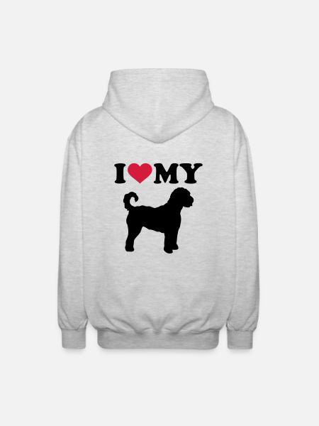 Labradoodle - Unisex Kapuzenjacke - Hellgrau meliert