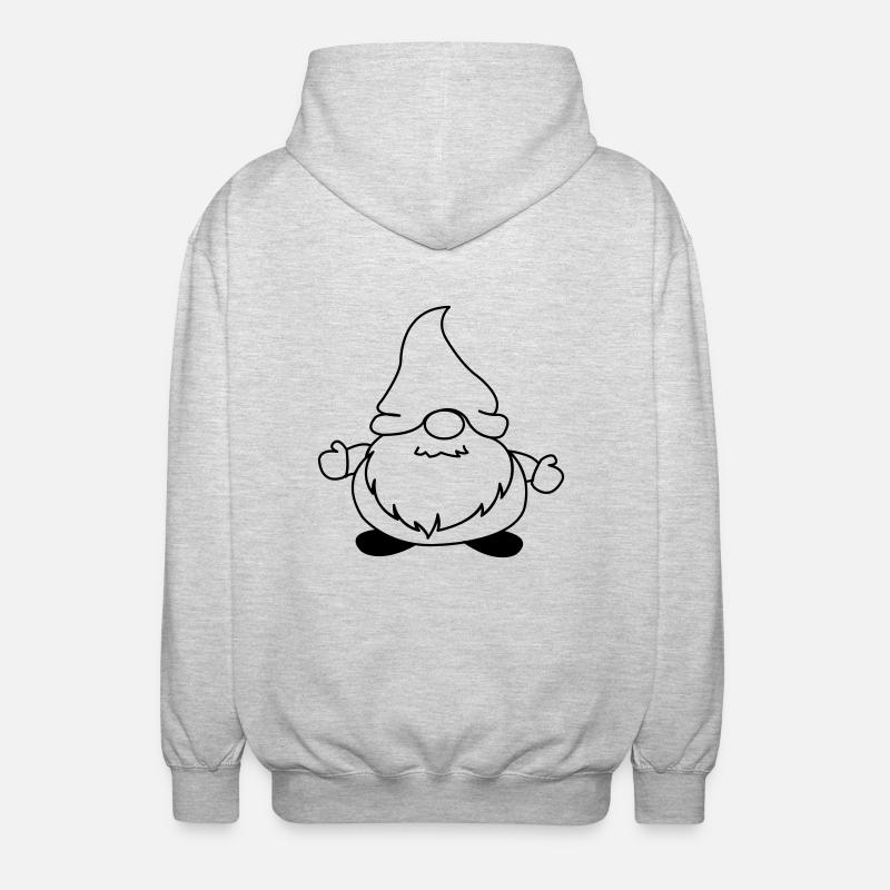weihnachtsmann_comic_01 - Unisex Kapuzenjacke - Hellgrau meliert