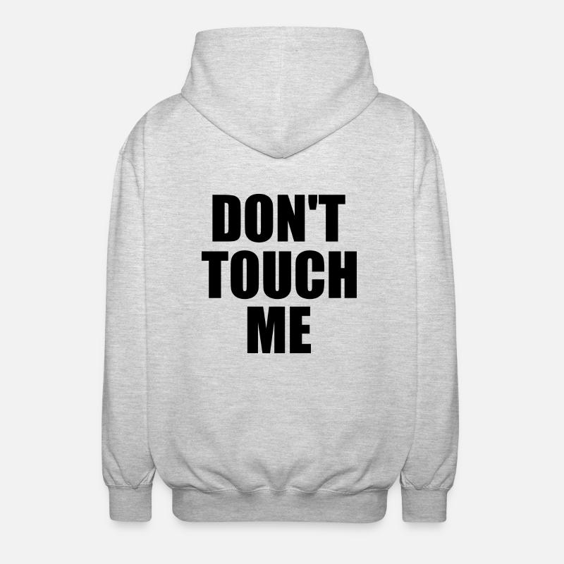 Dont touch me - Unisex Kapuzenjacke - Hellgrau meliert