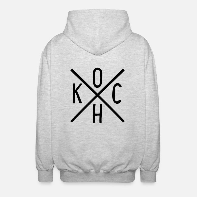 Cuire - Veste à capuche unisexe - gris clair chiné