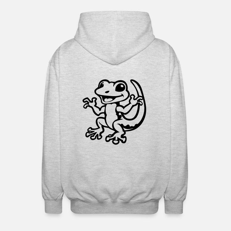 Gecko Animal - Veste à capuche unisexe - gris clair chiné