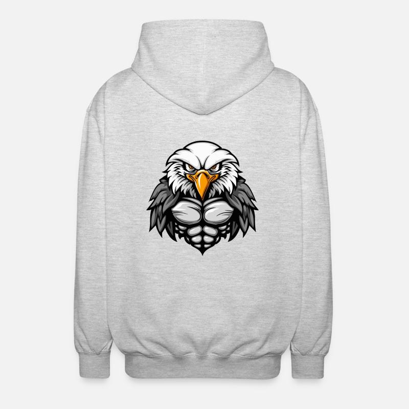 Bande dessinée Eagle - Veste à capuche unisexe - gris clair chiné