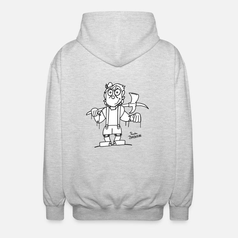Marionnette en barbare (blanc) - Veste à capuche unisexe - gris clair chiné