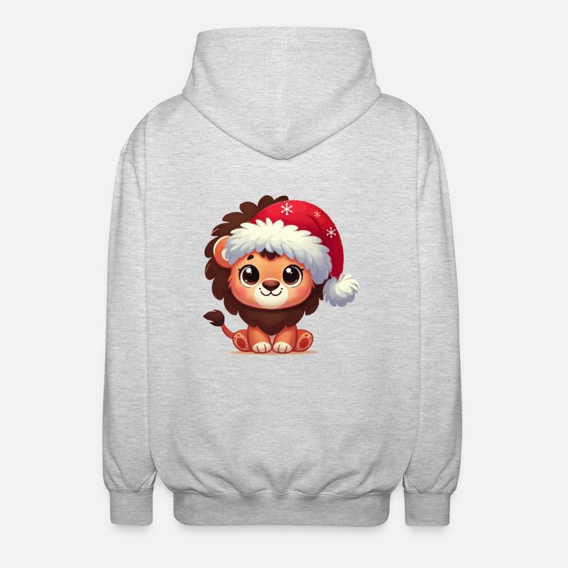 Noël Lion - Veste à capuche unisexe - gris clair chiné