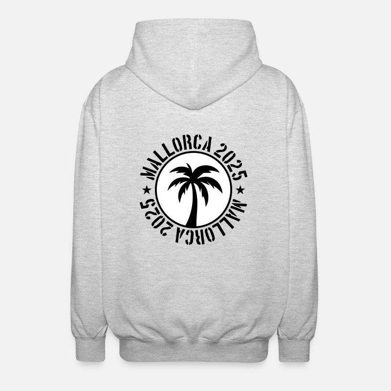 Mallorca 2025 Circle - Unisex Hooded Jacket - light heather grey