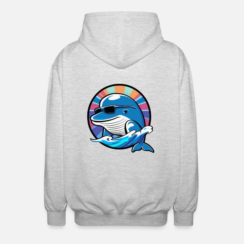 Wal Cool Comic - Unisex Kapuzenjacke - Hellgrau meliert