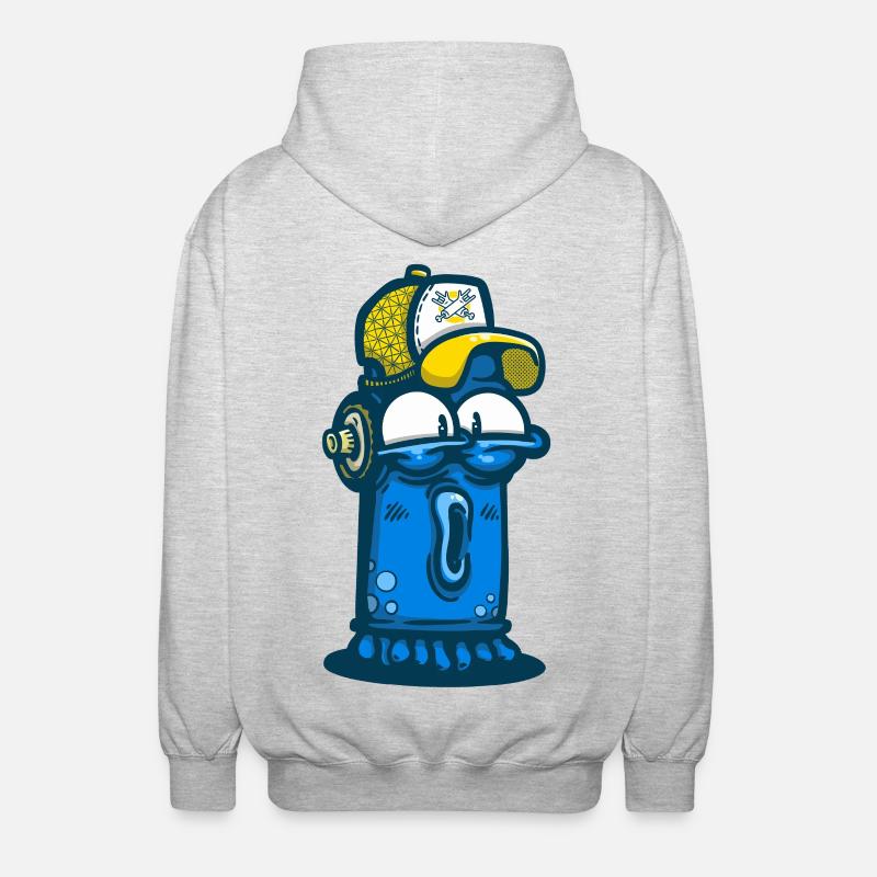 Aérosol avec visage de graffiti - Veste à capuche unisexe - gris clair chiné