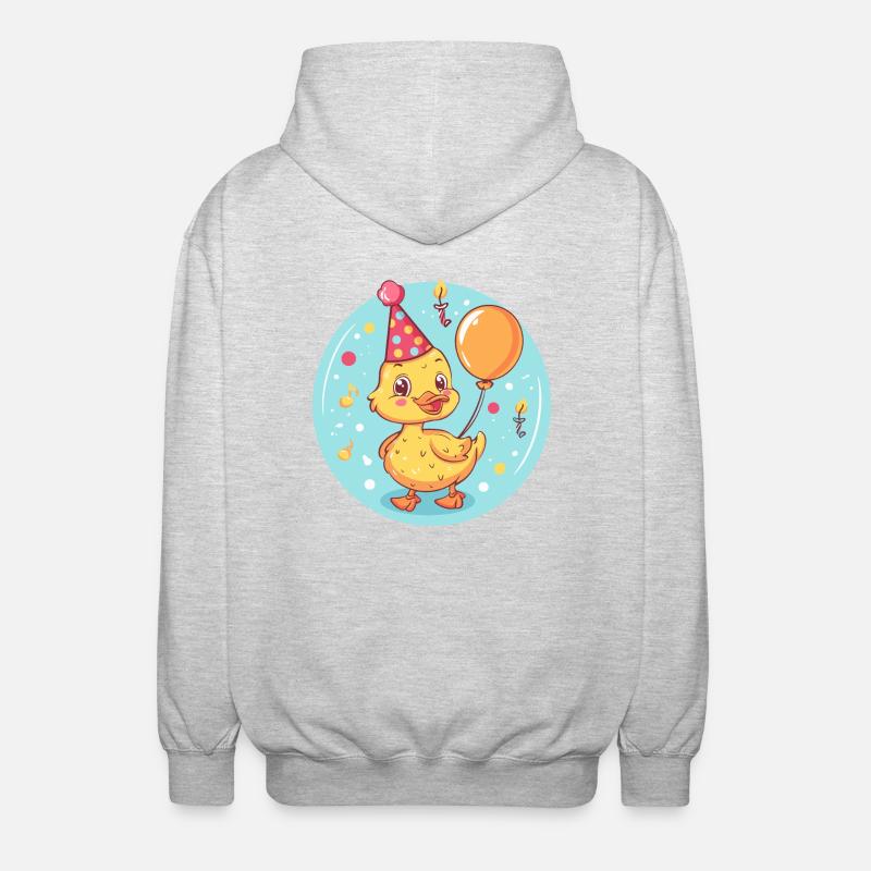 Canard Anniversaire Bébé - Veste à capuche unisexe - gris clair chiné