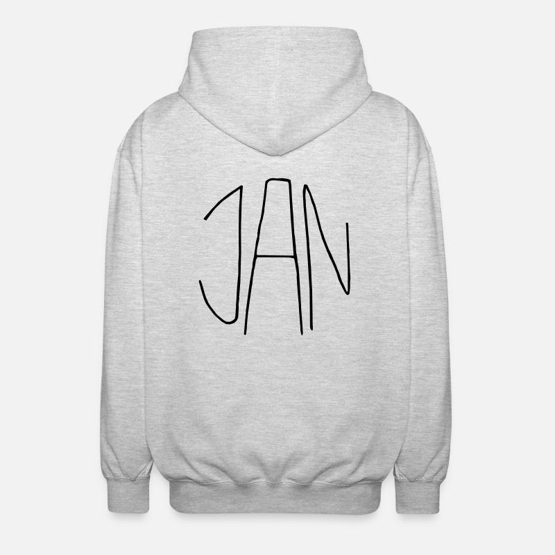 janv. - Veste à capuche unisexe - gris clair chiné