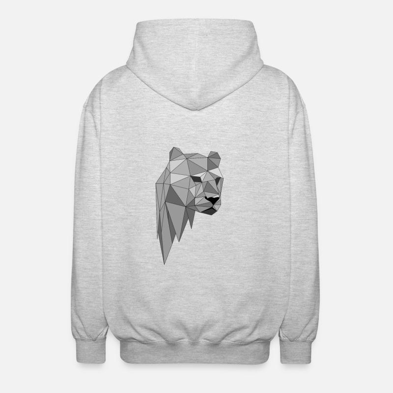 idée cadeau Leopard Panther - Veste à capuche unisexe - gris clair chiné