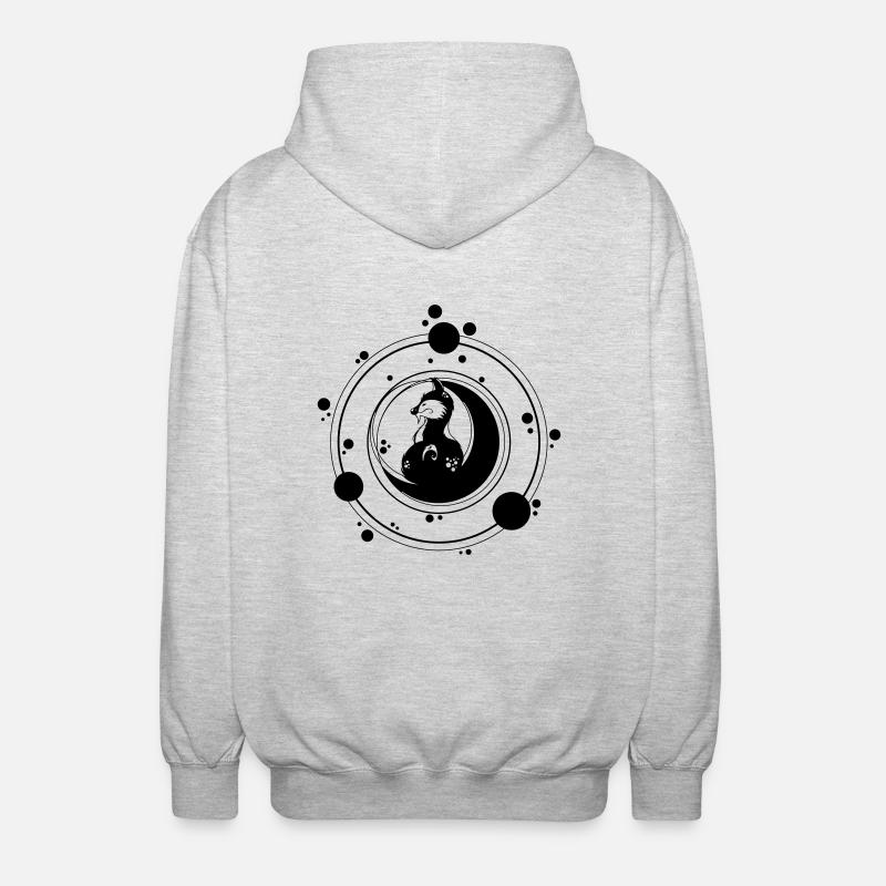 Fuchsmond - Unisex Kapuzenjacke - Hellgrau meliert