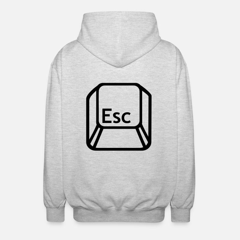 Esc Computer - Unisex Kapuzenjacke - Hellgrau meliert
