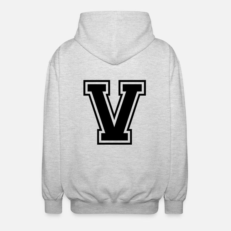v - Veste à capuche unisexe - gris clair chiné
