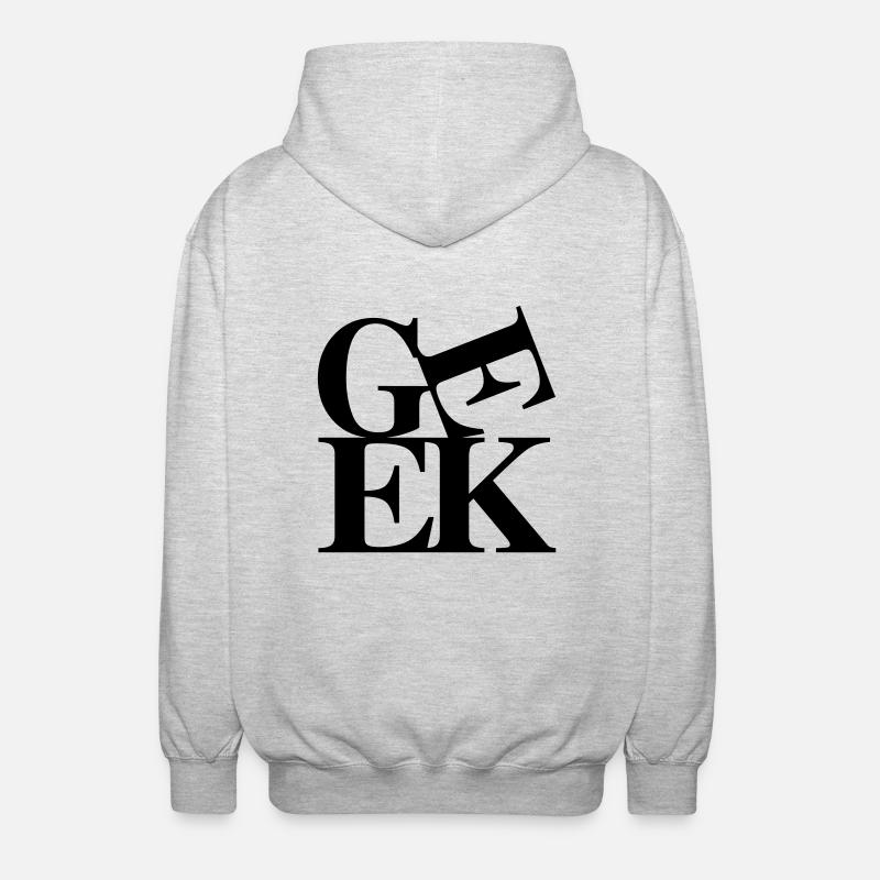 Geek - Unisex Hooded Jacket - light heather grey