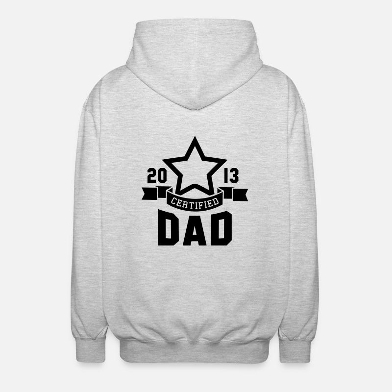 CERTIFIED DAD 2013 STAR Daddy - Unisex Kapuzenjacke - Hellgrau meliert