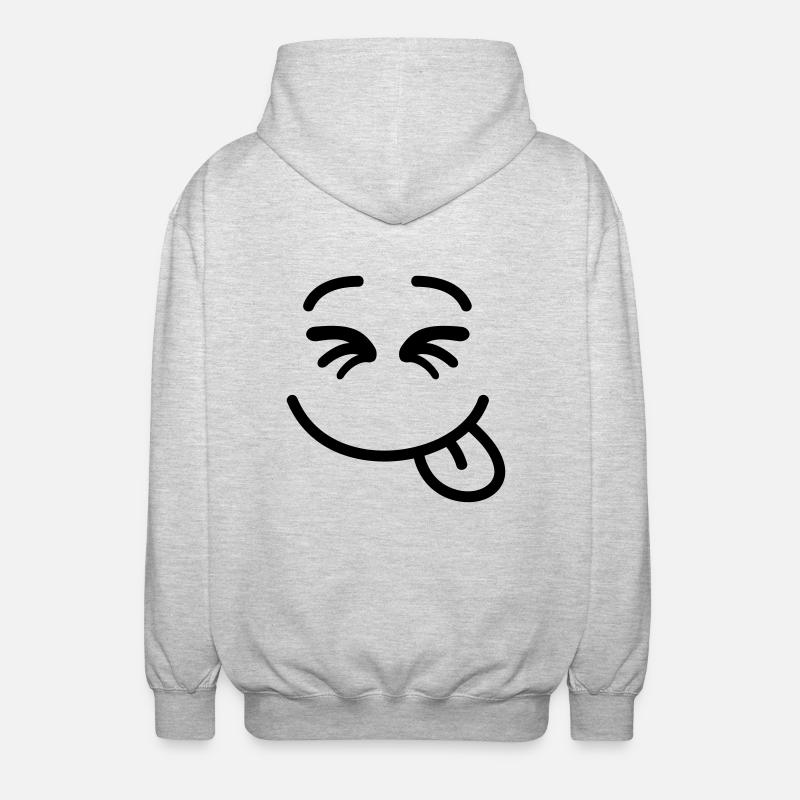 smiley_f1 - Veste à capuche unisexe - gris clair chiné