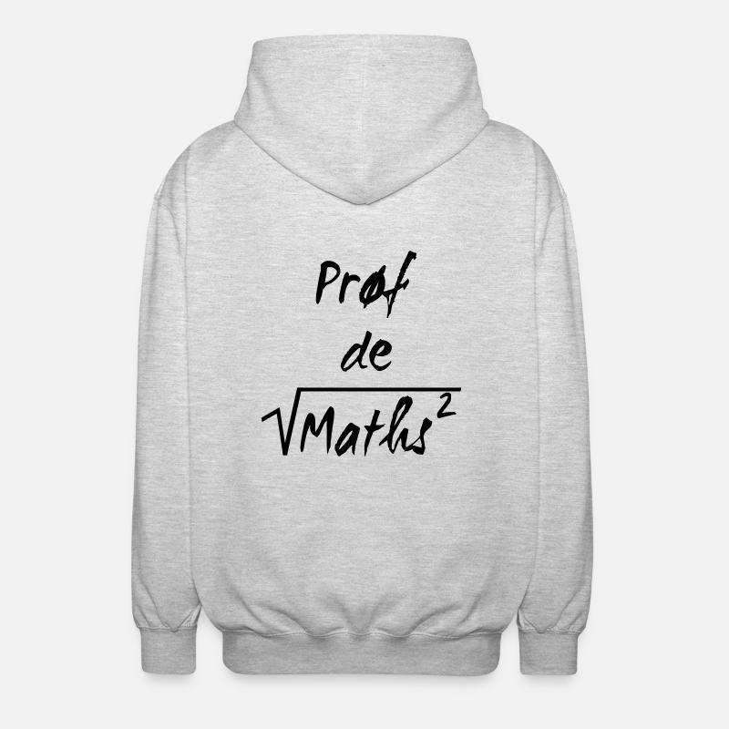 Prof de maths - Veste à capuche unisexe - gris clair chiné