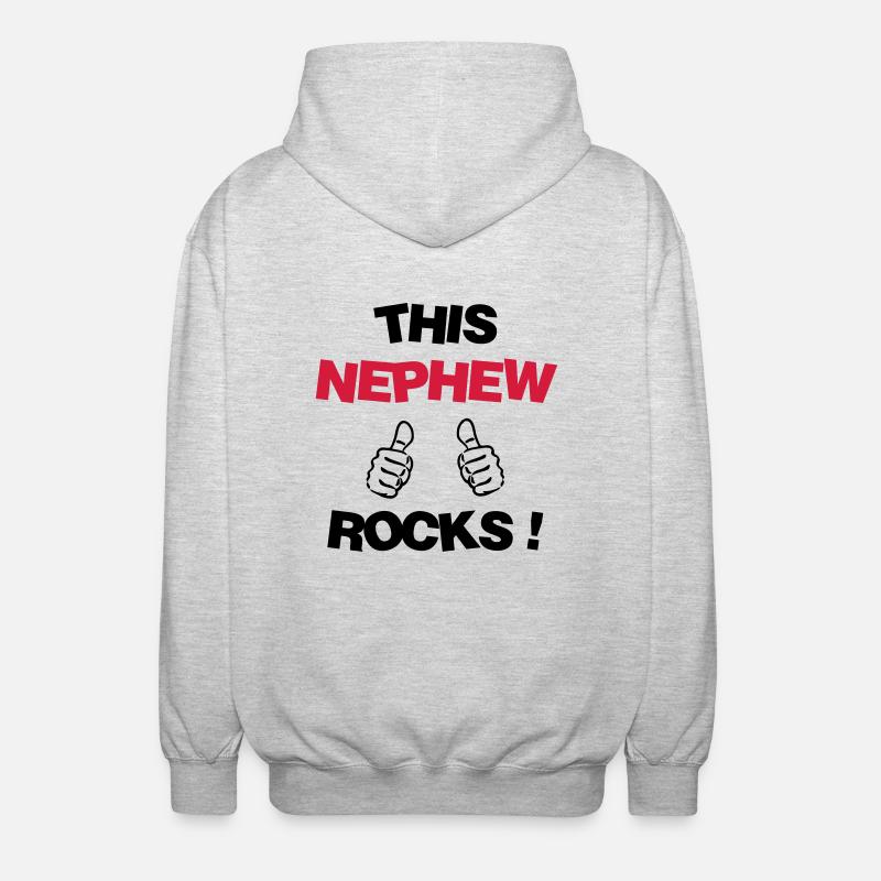 Nichte / Neffe / Onkel / Tante - Unisex Kapuzenjacke - Hellgrau meliert