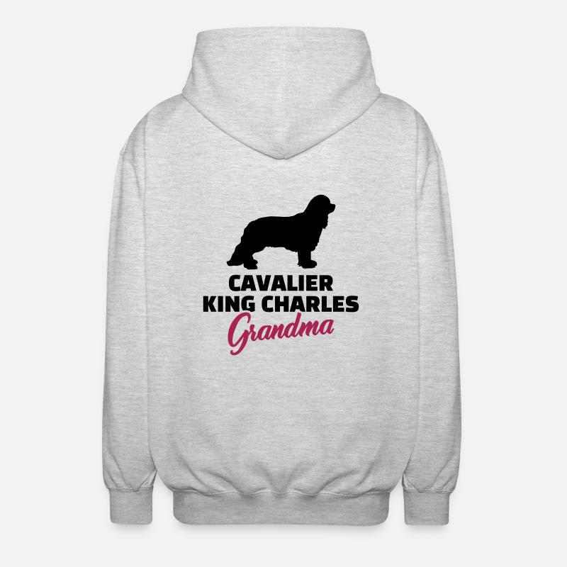 Cavalier King Charles - Unisex Kapuzenjacke - Hellgrau meliert