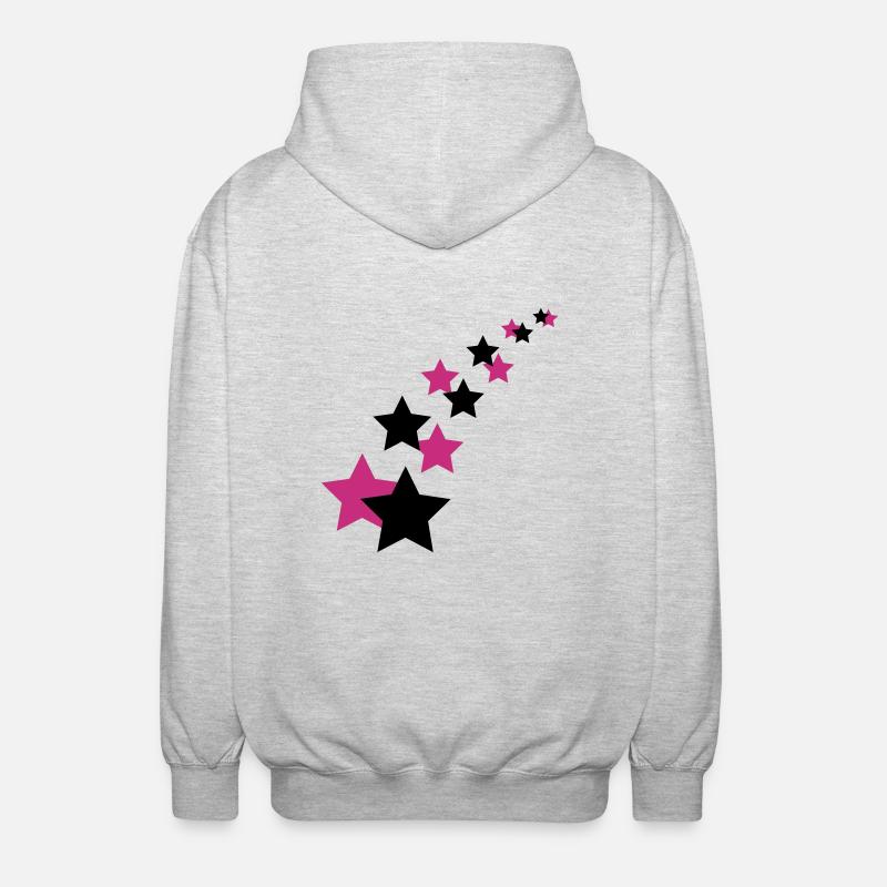 Sterne - Unisex Kapuzenjacke - Hellgrau meliert