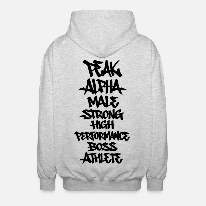 PEAK ATHLETE - Unisex Kapuzenjacke - Hellgrau meliert