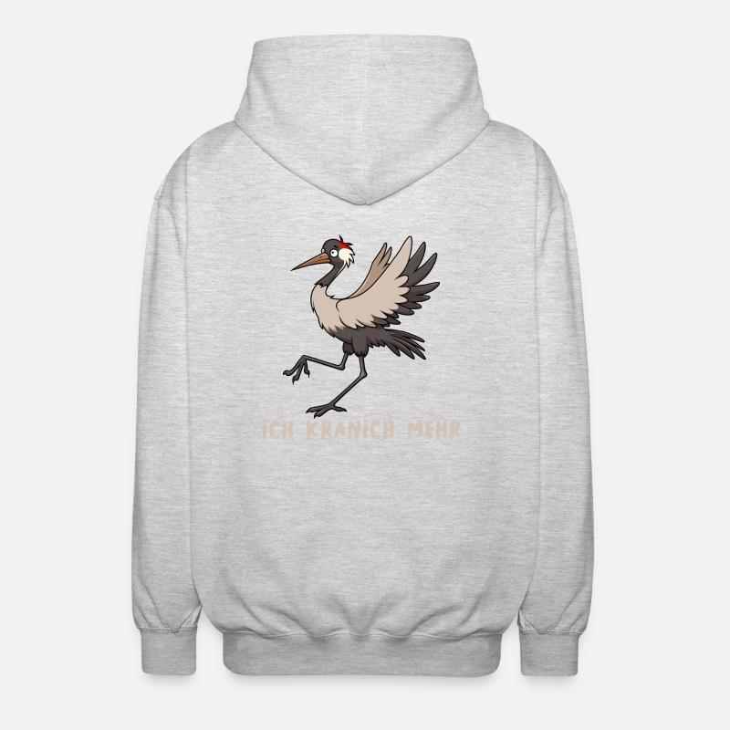 Je grule plus - Veste à capuche unisexe - gris clair chiné