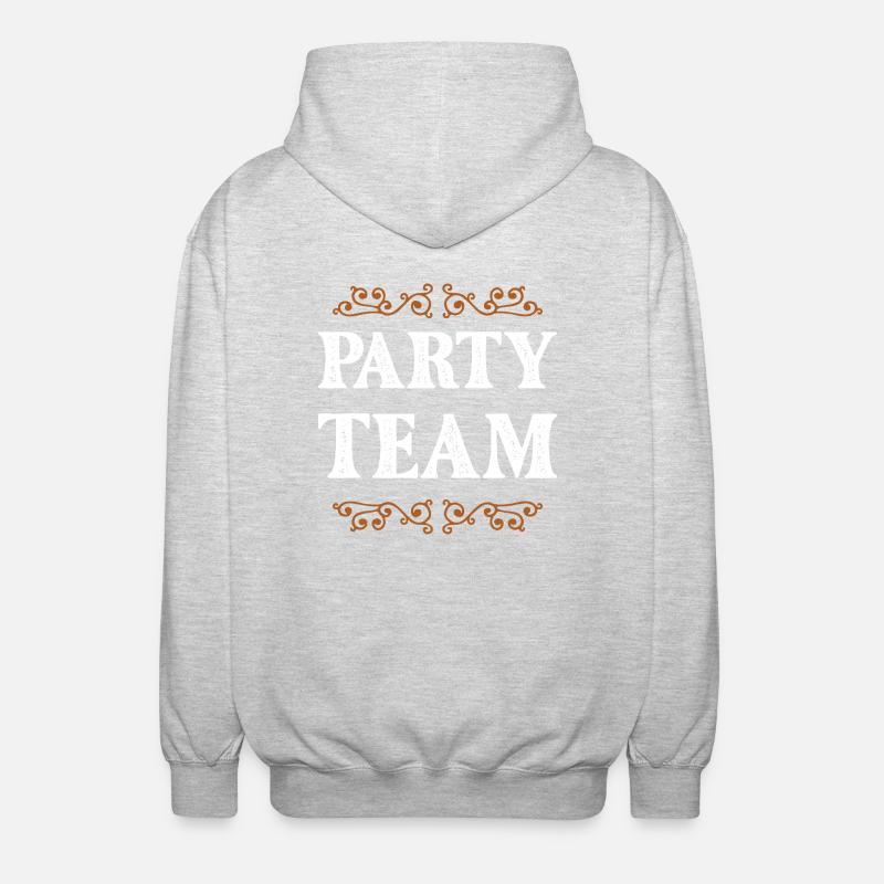 Party Crew - Unisex Kapuzenjacke - Hellgrau meliert
