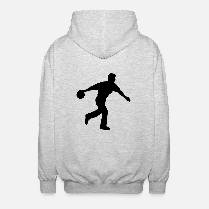 bowler_1c - Unisex Kapuzenjacke - Hellgrau meliert