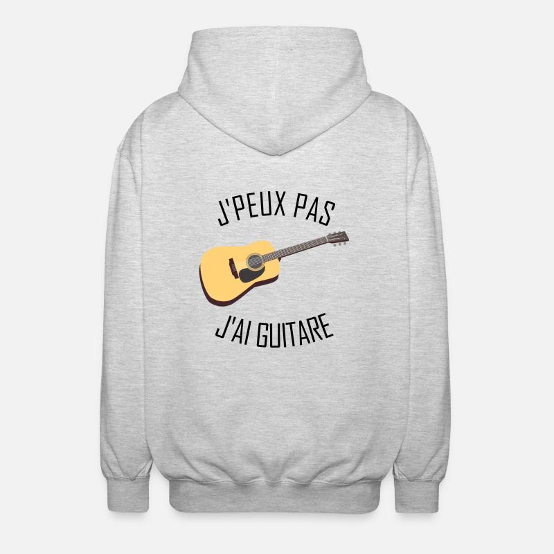 J'peux pas j'ai Guitare - Veste à capuche unisexe - gris clair chiné
