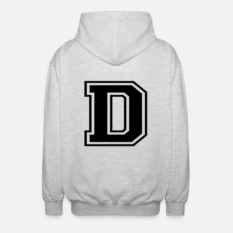 D - Veste à capuche unisexe - gris clair chiné