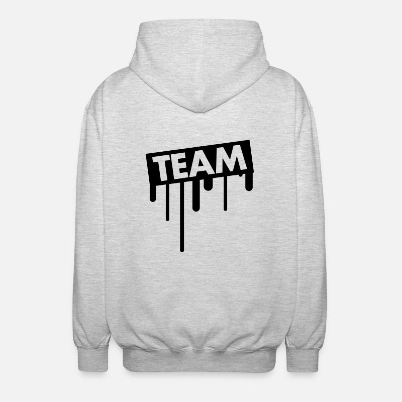 team_graffiti - Unisex Kapuzenjacke - Hellgrau meliert
