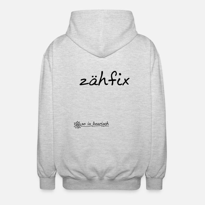 zaehfix - Unisex Kapuzenjacke - Hellgrau meliert