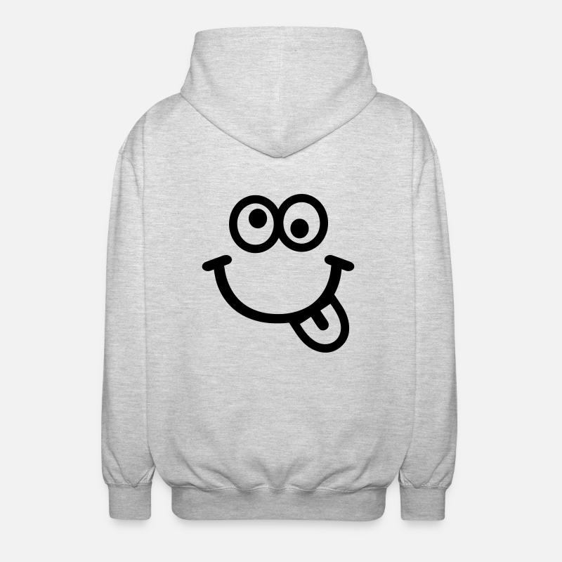 Smiley - Veste à capuche unisexe - gris clair chiné